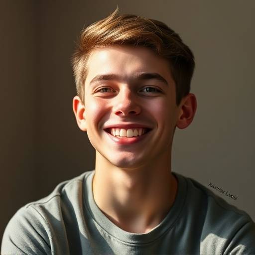 Retrato de Lucas, aluno satisfeito